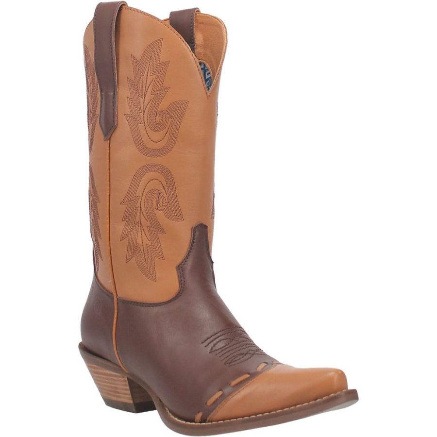 DINGO TAKE ME HOME LEATHER BOOT-CAMEL