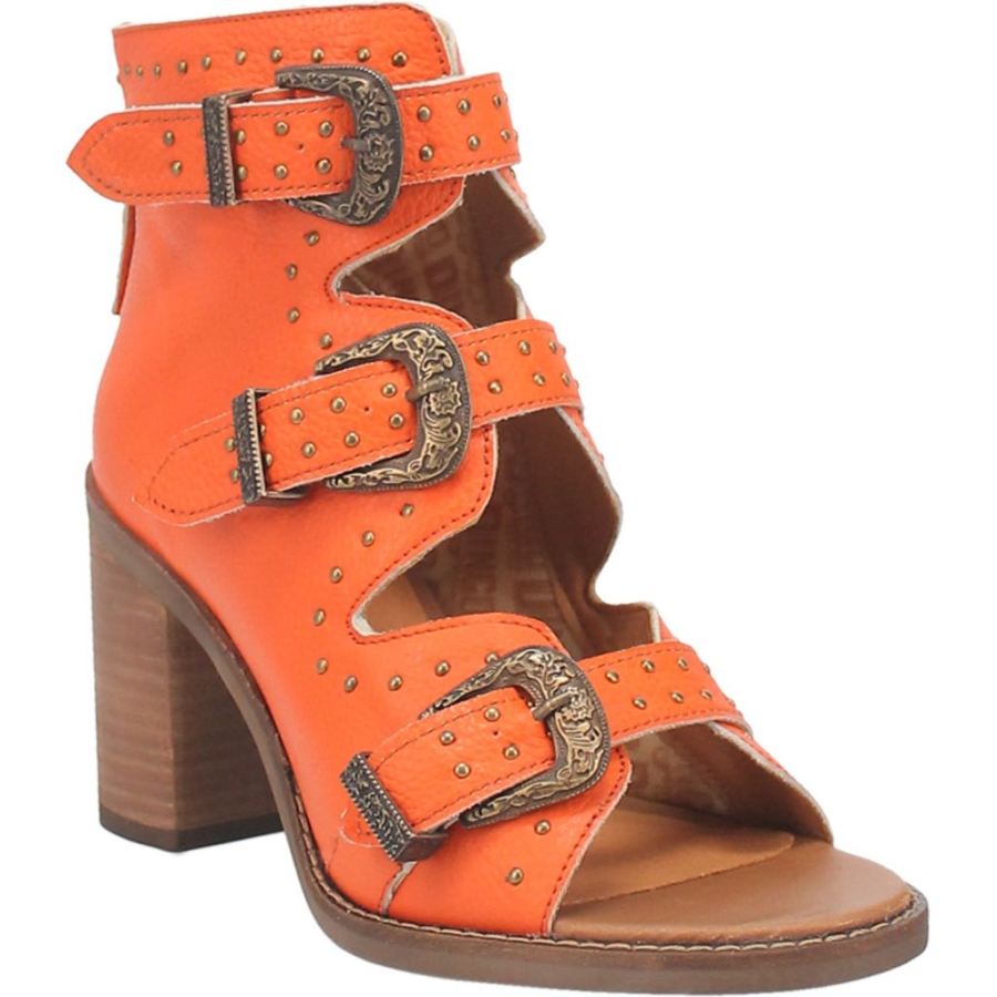 DINGO ZIGGY LEATHER SANDAL-ORANGE