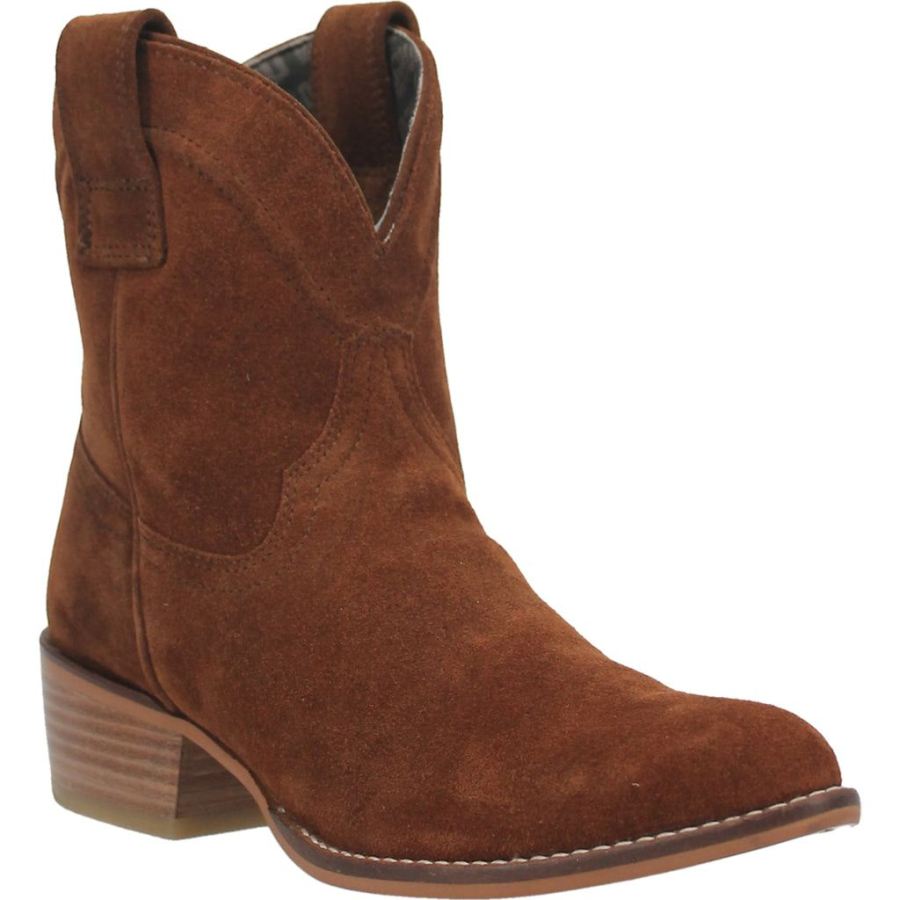 DINGO TUMBLEWEED LEATHER BOOTIE-WHISKEY