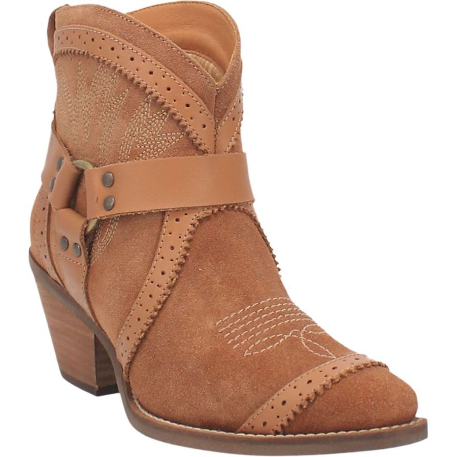 DINGO GUMMY BEAR LEATHER BOOTIE-CAMEL